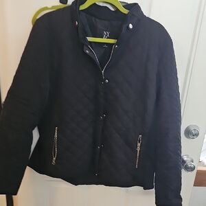 New York & Company Black Quilted Puffer Jacket
